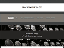 Tablet Screenshot of ibnshomepage.org
